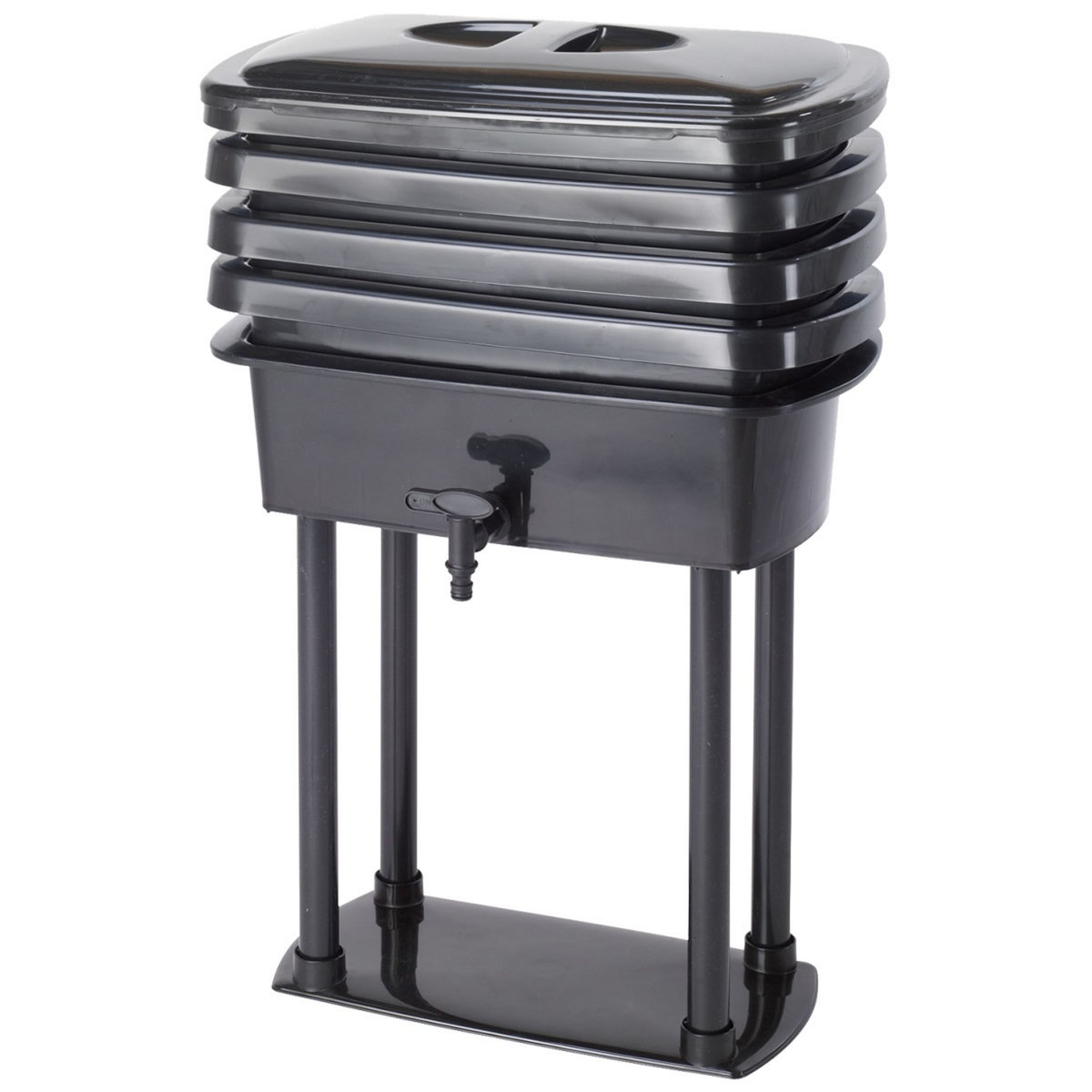 Belli Lombricomposteur - 32 litres - Noir - COMPOST'HOME