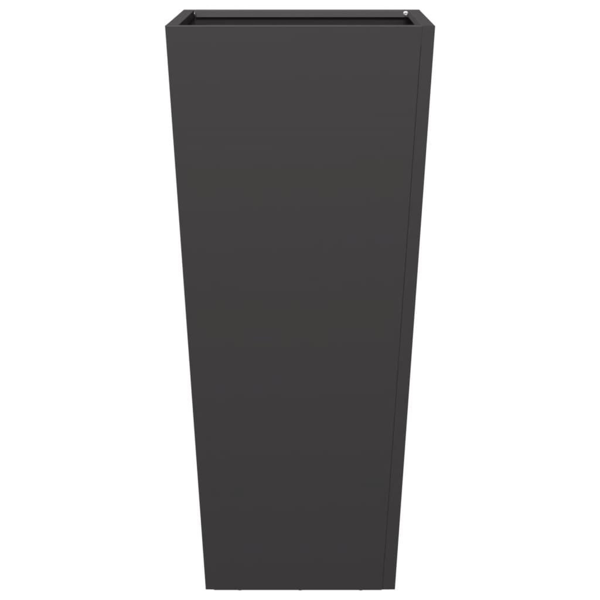 Voir la diapositive 5 : VIDAXL Jardiniere noir 35x35x75 cm acier