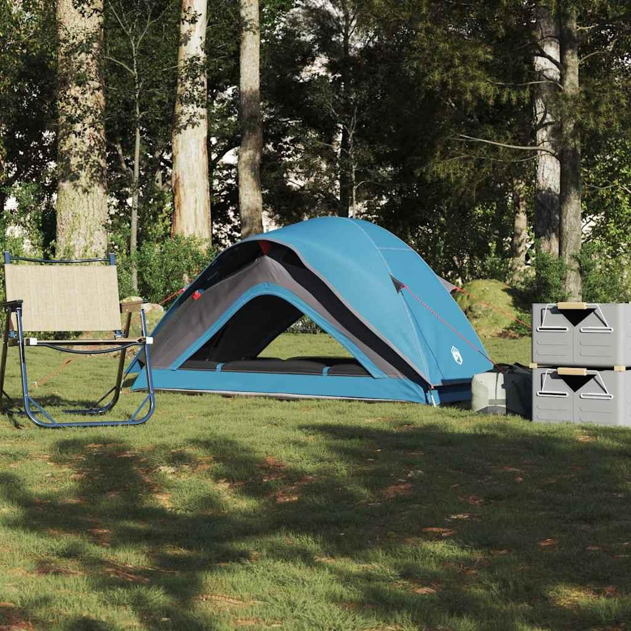 VIDAXL Tente de camping 1 personne bleu impermeable
