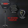 Voir la diapositive 5 : HOMCOM Punching ball sur pied hauteur réglable H.133 -151cm - ressort central, socle ventouses - accessoires - jaune noir