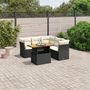 Voir la diapositive 1 : VIDAXL Salon de jardin 5 pcs avec coussins noir resine tressee