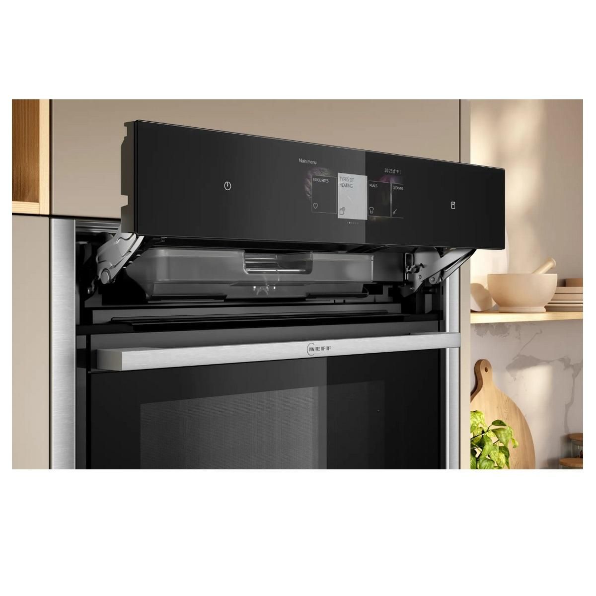 Neff Four intégrable combi vapeur 71l 60cm a+ pyrolyse noir - B64VT73N0
