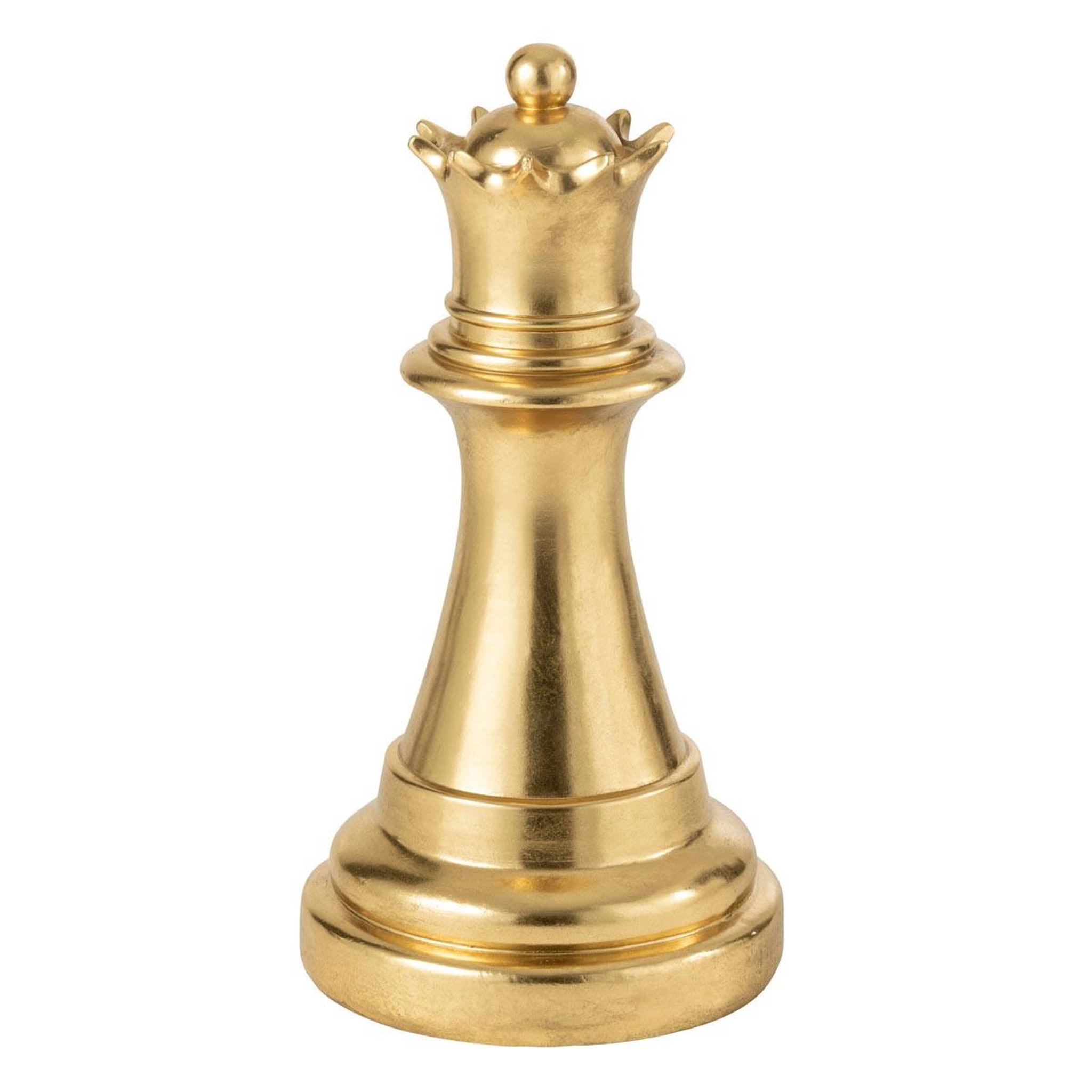 J-LINE Pièce d'échec déco  reine  67cm doré