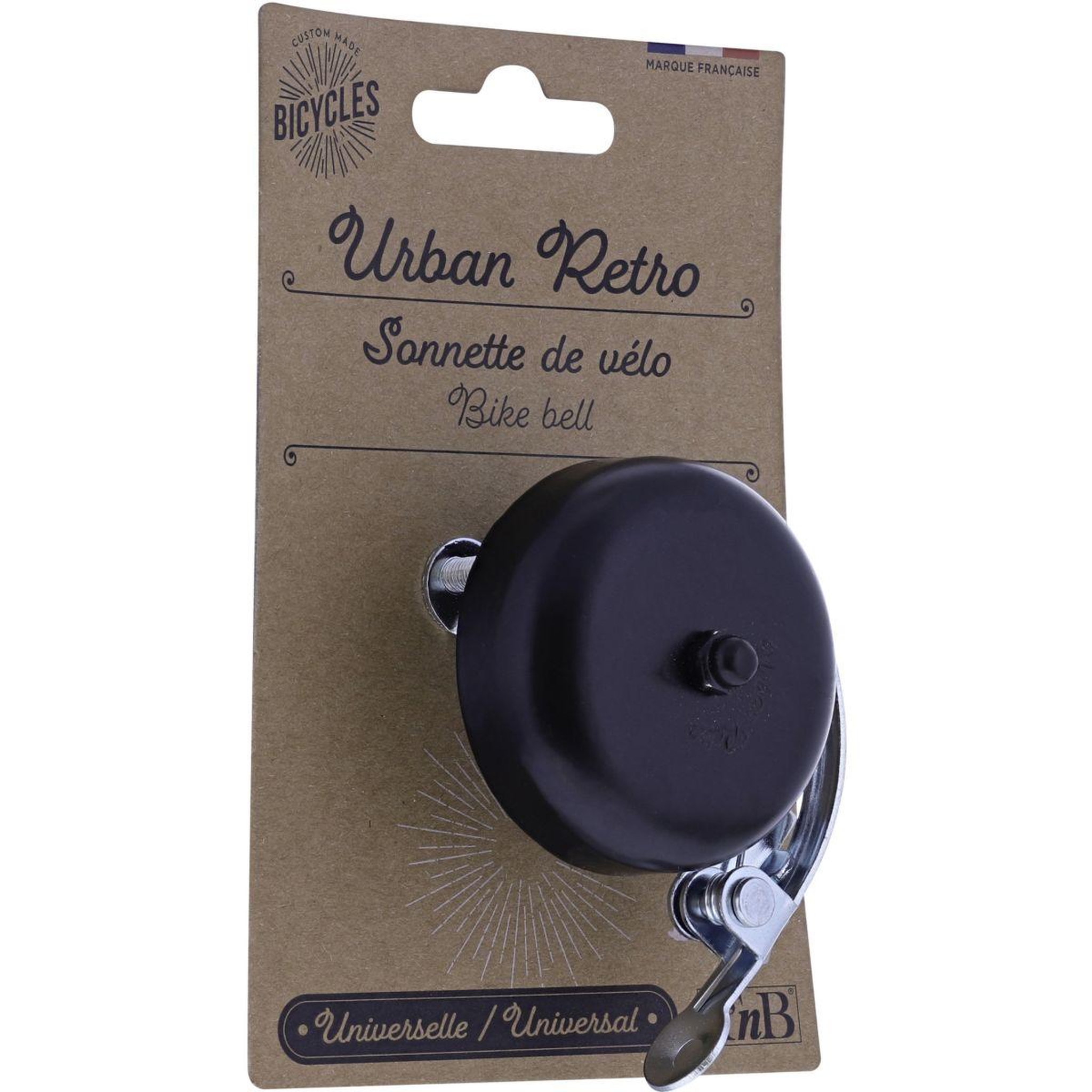 Voir la diapositive 4 : TNB Sonnette sonnette urban retro pour guidon - noir