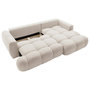 Voir la diapositive 3 : BEST MOBILIER Yulin - canapé d'angle droit 4 places convertible avec coffre en tissu bouclette