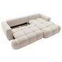 Voir la diapositive 3 : BEST MOBILIER Yulin - canapé d'angle droit 4 places convertible avec coffre en tissu bouclette
