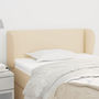 Voir la diapositive 1 : VIDAXL Tete de lit avec oreilles Creme 93x23x78/88 cm Tissu