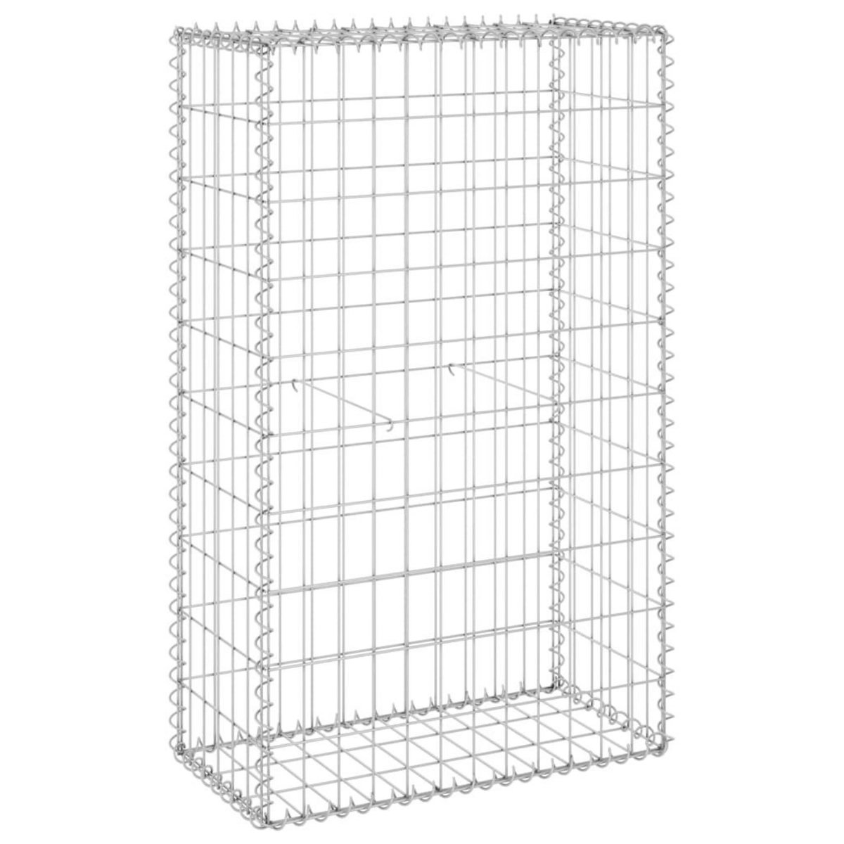 VIDAXL Mur en gabion avec couvercles Acier galvanise 60x30x100 cm