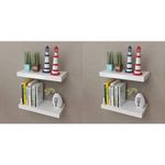 VIDAXL Etageres murales 4 pcs Blanc 40 cm