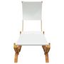 Voir la diapositive 3 : VIDAXL Lit repos avec auvent 100x200x126 cm Bois courbe massif Creme