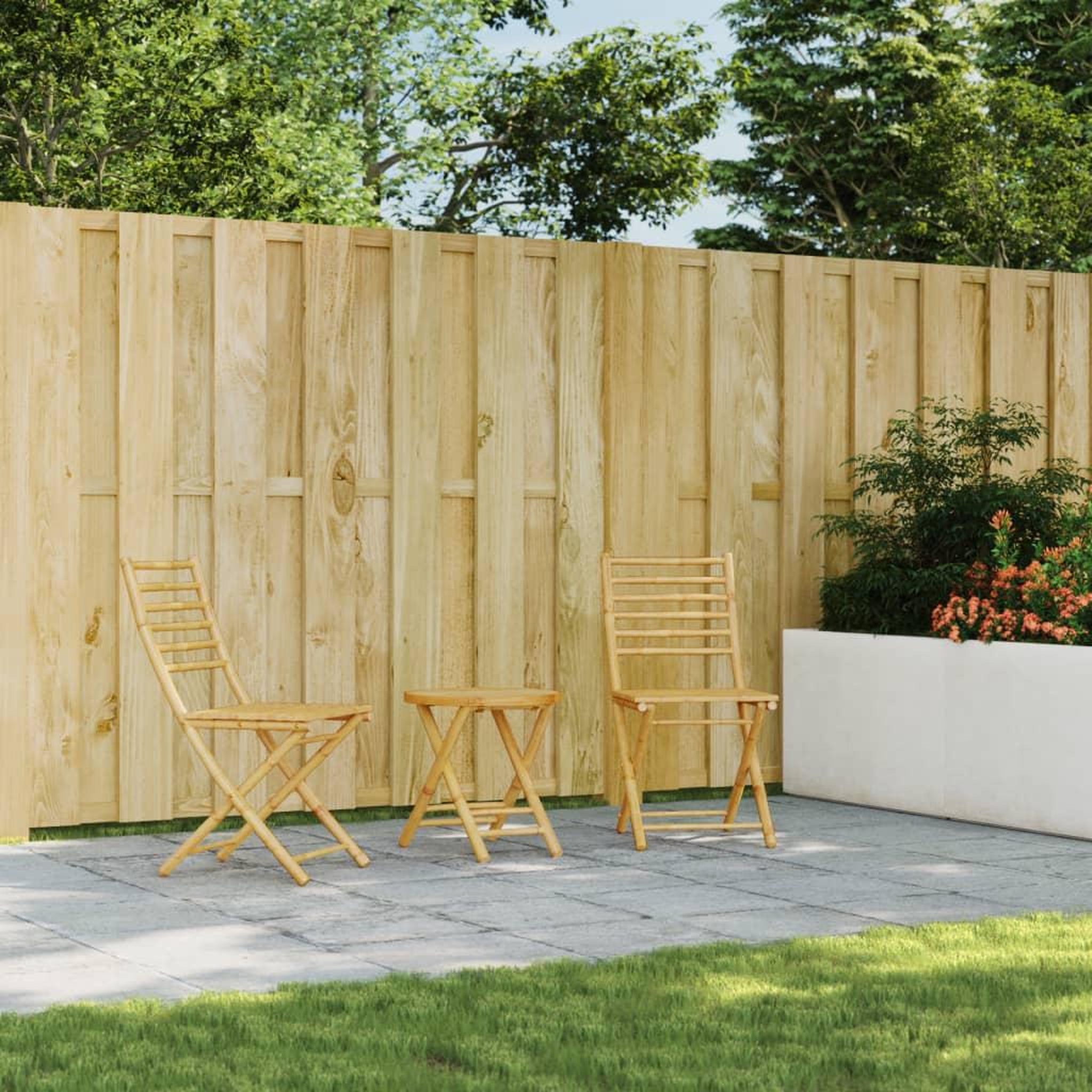 Voir la diapositive 3 : VIDAXL Ensemble de bistro 3 pcs bambou