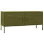 Voir la diapositive 2 : VIDAXL Meuble TV Vert olive 105x35x50 cm Acier