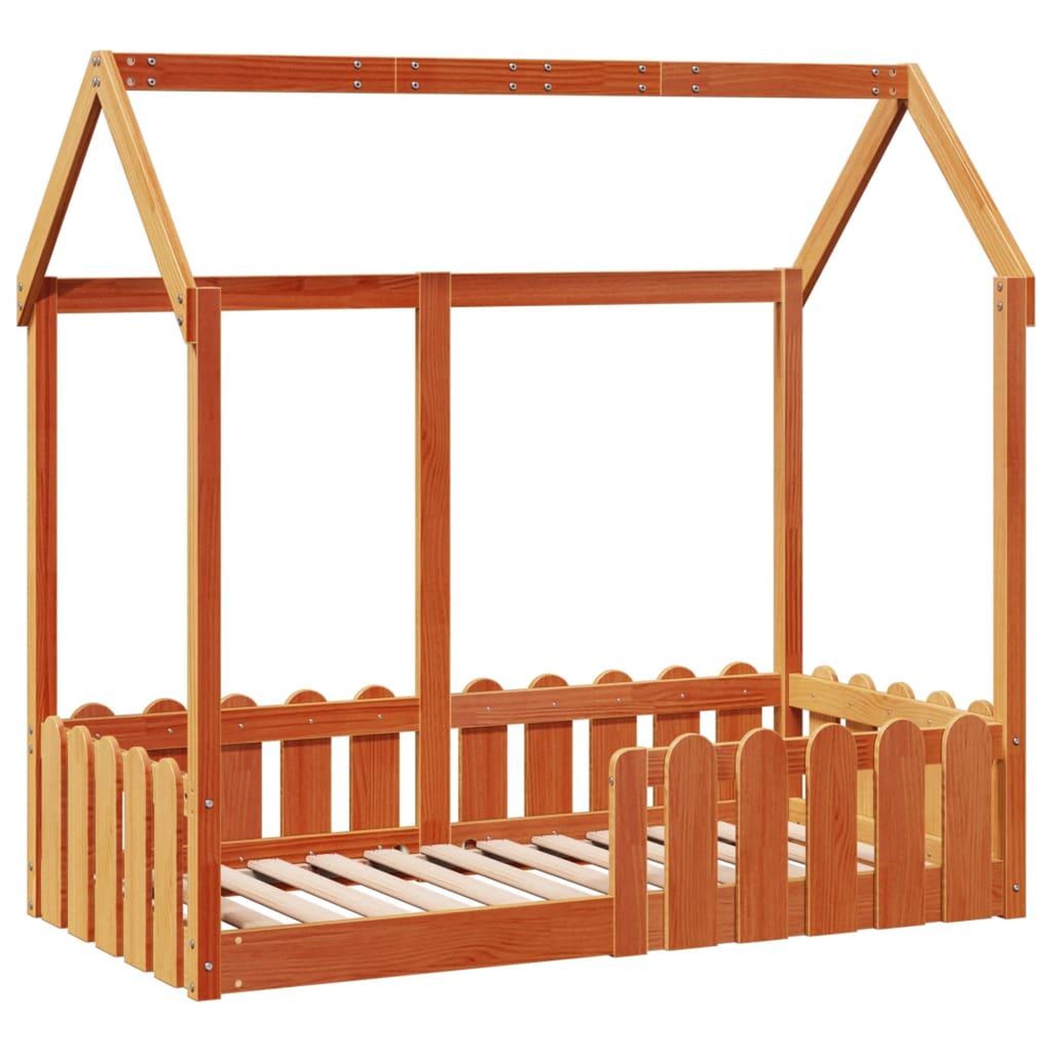 Voir la diapositive 3 : VIDAXL Cadre de lit d'enfants forme de maison sans matelas 70x140 cm