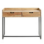 Voir la diapositive 4 : Paris Prix Console Bureau 2 Tiroirs  Sphera  100cm Naturel & Noir