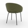 Voir la diapositive 5 : Rendez vous déco Chaise en tissu beige chiné et pieds noirs - Milly