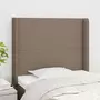 VIDAXL Tete de lit avec oreilles Taupe 103x16x118/128 cm Tissu