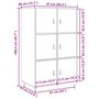 Voir la diapositive 6 : VIDAXL Buffet haut Blanc 67x40x108,5 cm Bois massif de pin