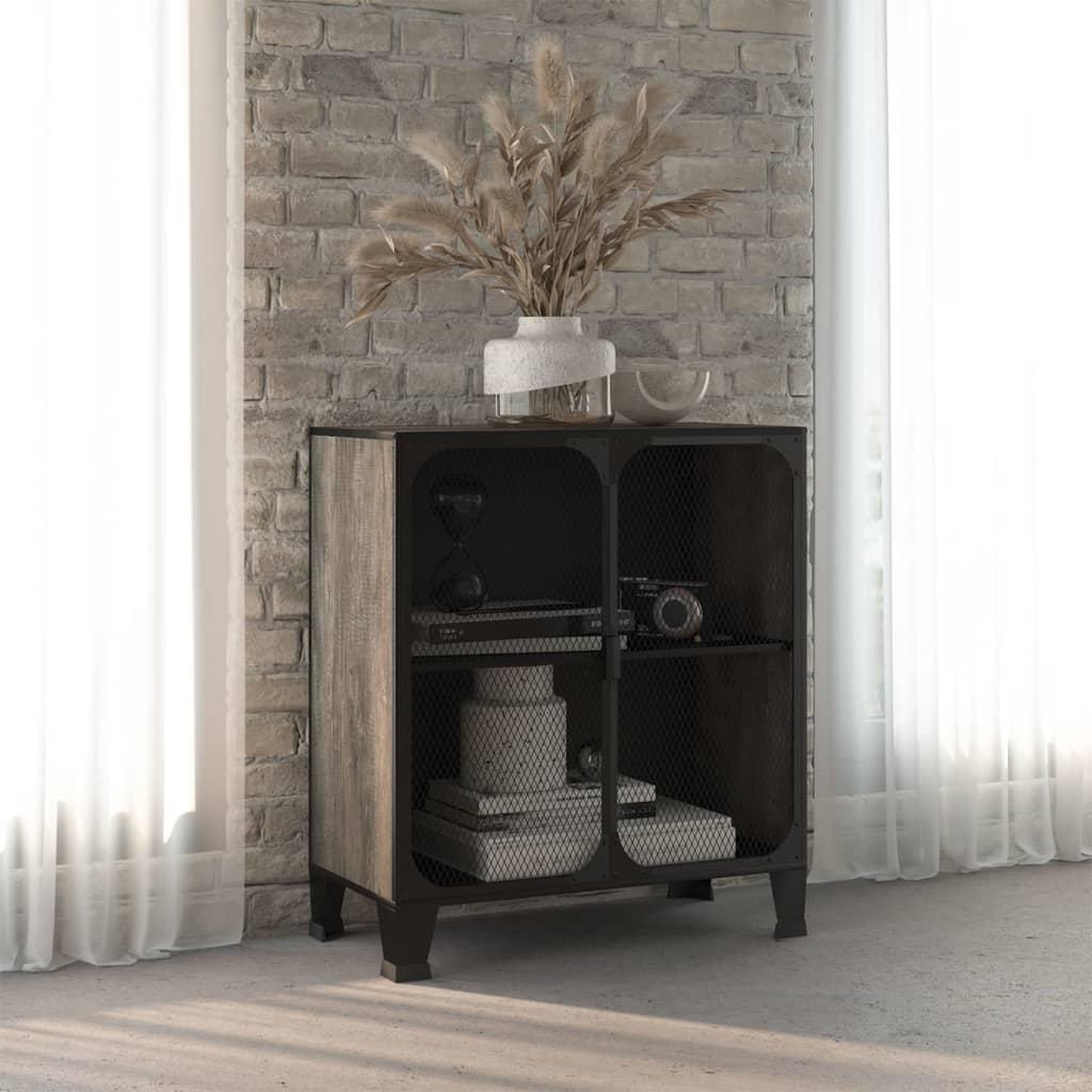 Voir la diapositive 1 : VIDAXL Armoire de rangement Gris 72x36x82 cm Metal et MDF