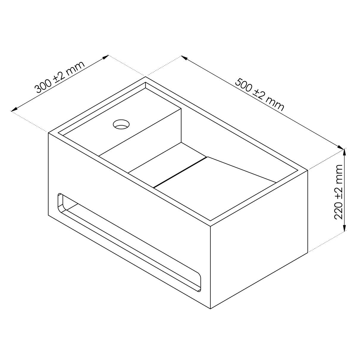 ONDEE SOLICE Lave-mains 50cm BLANC