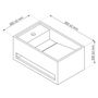 Voir la diapositive 4 : ONDEE SOLICE Lave-mains 50cm BLANC