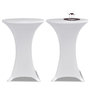 Voir la diapositive 2 : VIDAXL Housses elastiques de table Ø 70 cm Blanc 4 pcs
