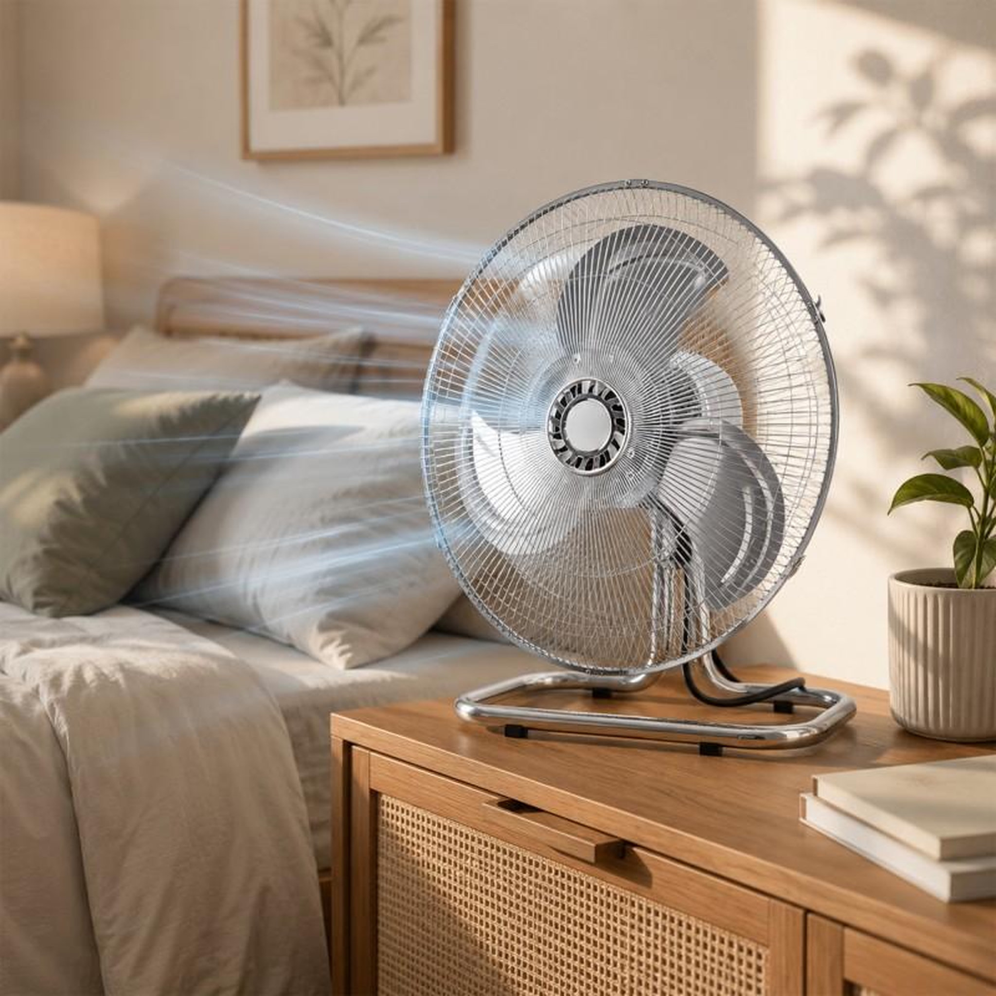 Voir la diapositive 2 : Ventilateur Modulable 3-en-1 (pied, Bureau, Sol) 45 Cm – Métal 55w