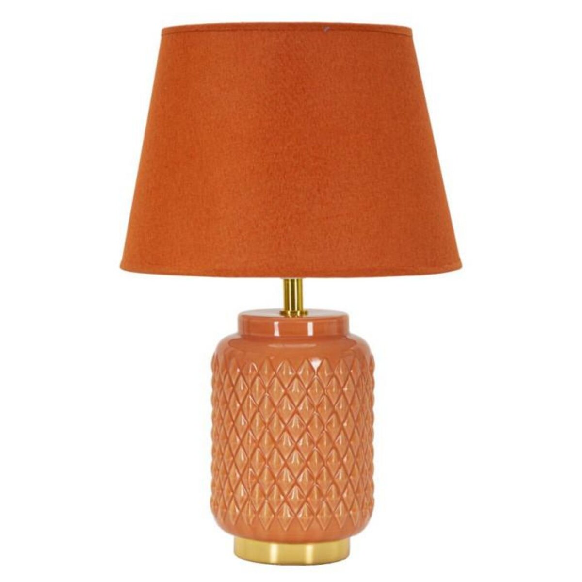 Paris Prix Lampe à Poser en Céramique  Square  44cm Orange