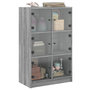 Voir la diapositive 5 : VIDAXL Buffet haut avec portes gris sonoma 68x37x109cm bois ingenierie