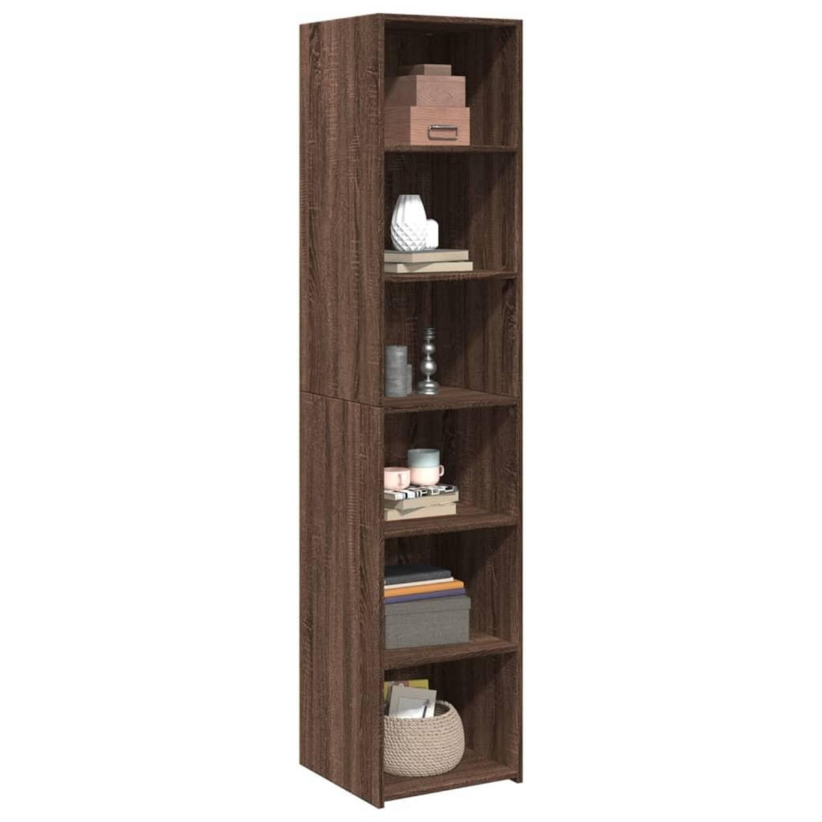 VIDAXL Buffet haut chene marron 40x41x185 cm bois d'ingenierie