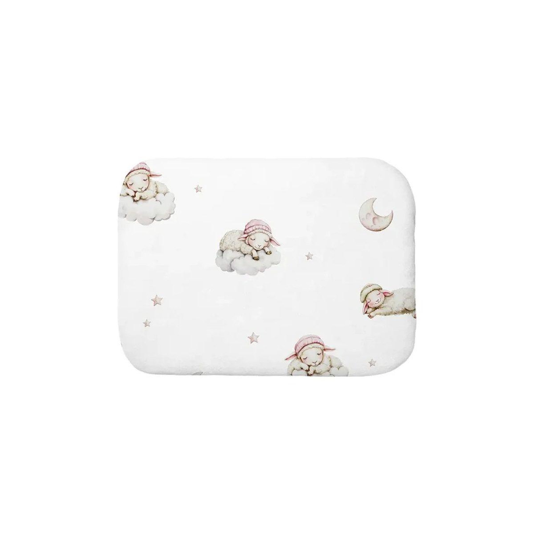 WALDIN Oreiller bébé 40 × 30 cm - motif berceuse, blanc
