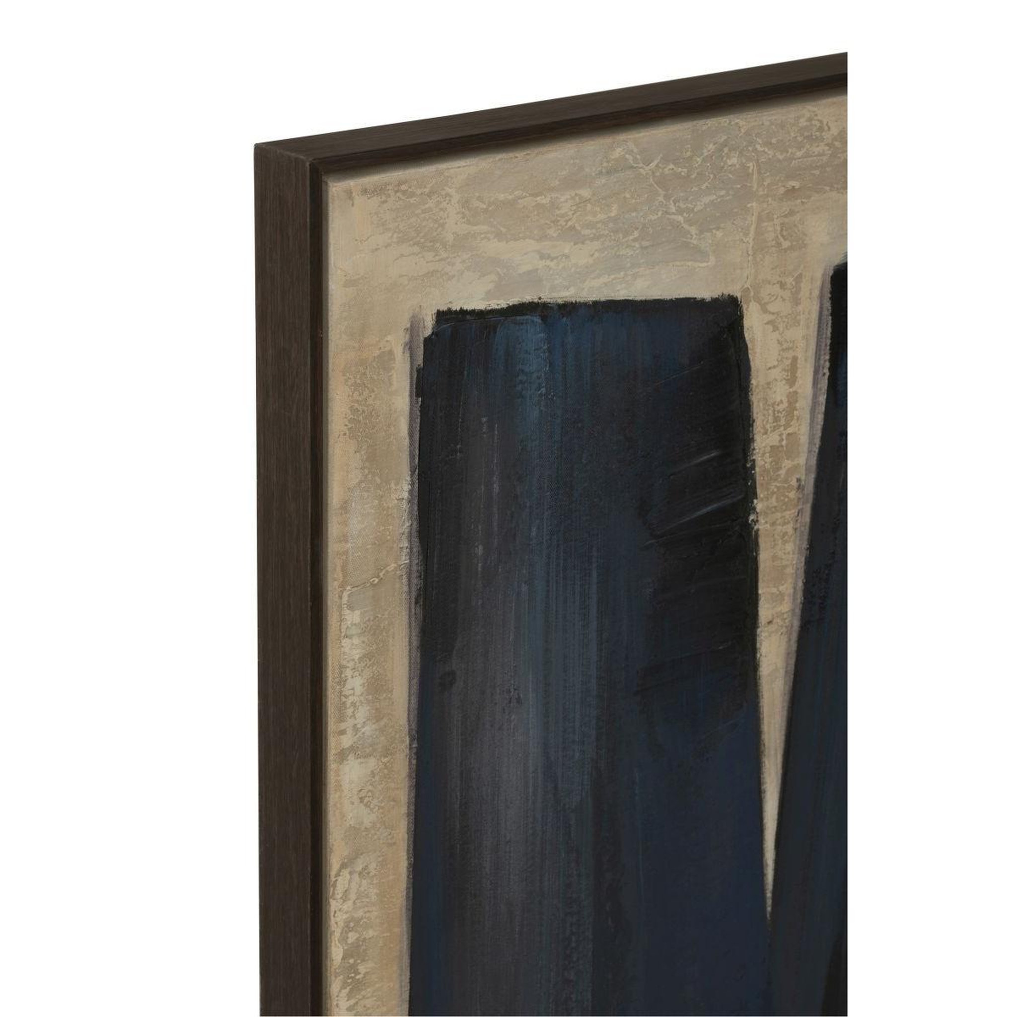 Voir la diapositive 2 : J-LINE Tableau peinture déco  pog  82x122cm noir & marron