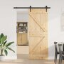 Voir la diapositive 2 : VIDAXL Porte coulissante et kit de quincaillerie 80x210 cm pin massif