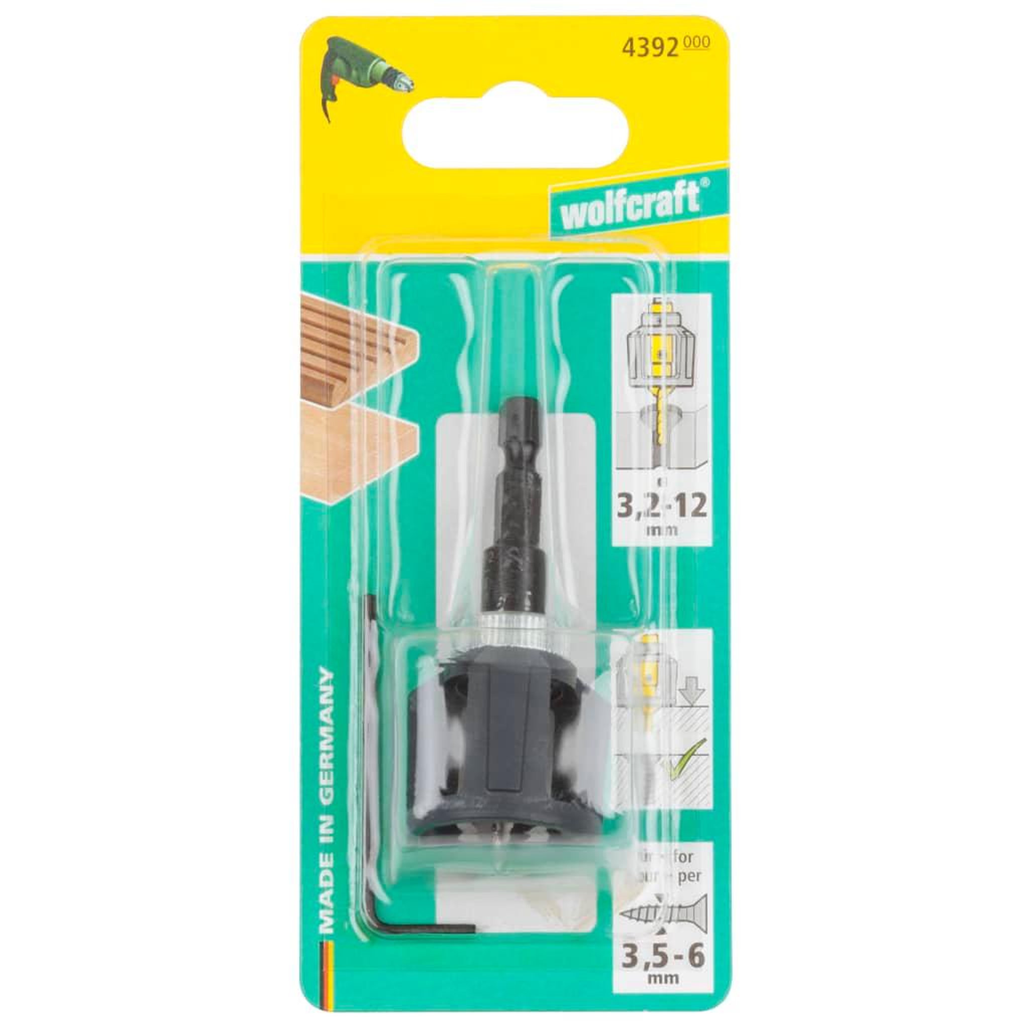 Voir la diapositive 2 : WOLFCRAFT wolfcraft Demarreur a vis avec arret reglable de profondeur