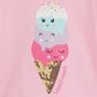 Voir la diapositive 2 : INEXTENSO T-shirt glaces en coton bébé fille