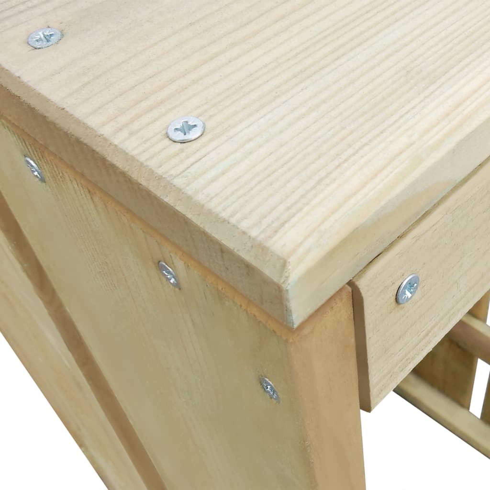 Voir la diapositive 5 : VIDAXL Ensemble a manger d'exterieur 5 pcs Bois de pin impregne