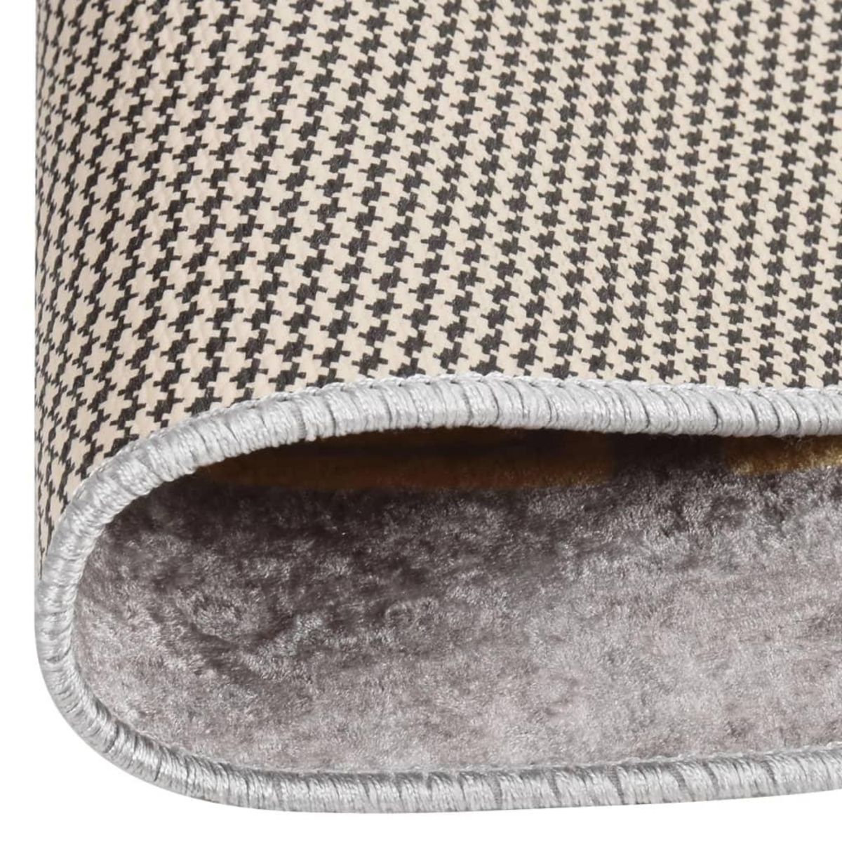 VIDAXL Tapis lavable antiderapant φ120 cm gris