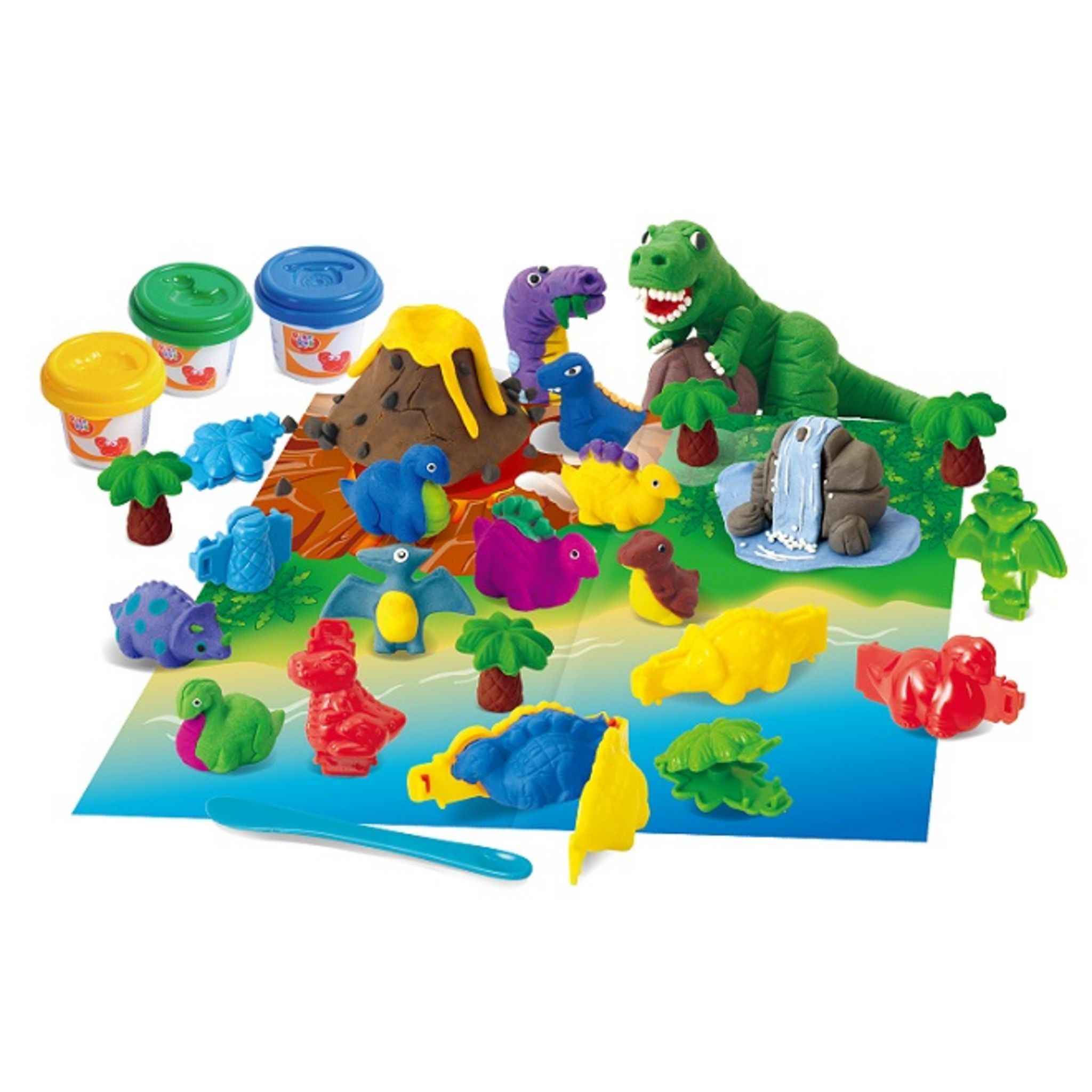RIK & ROK Coffret pâte à modeler Dino World pas cher - Auchan.fr