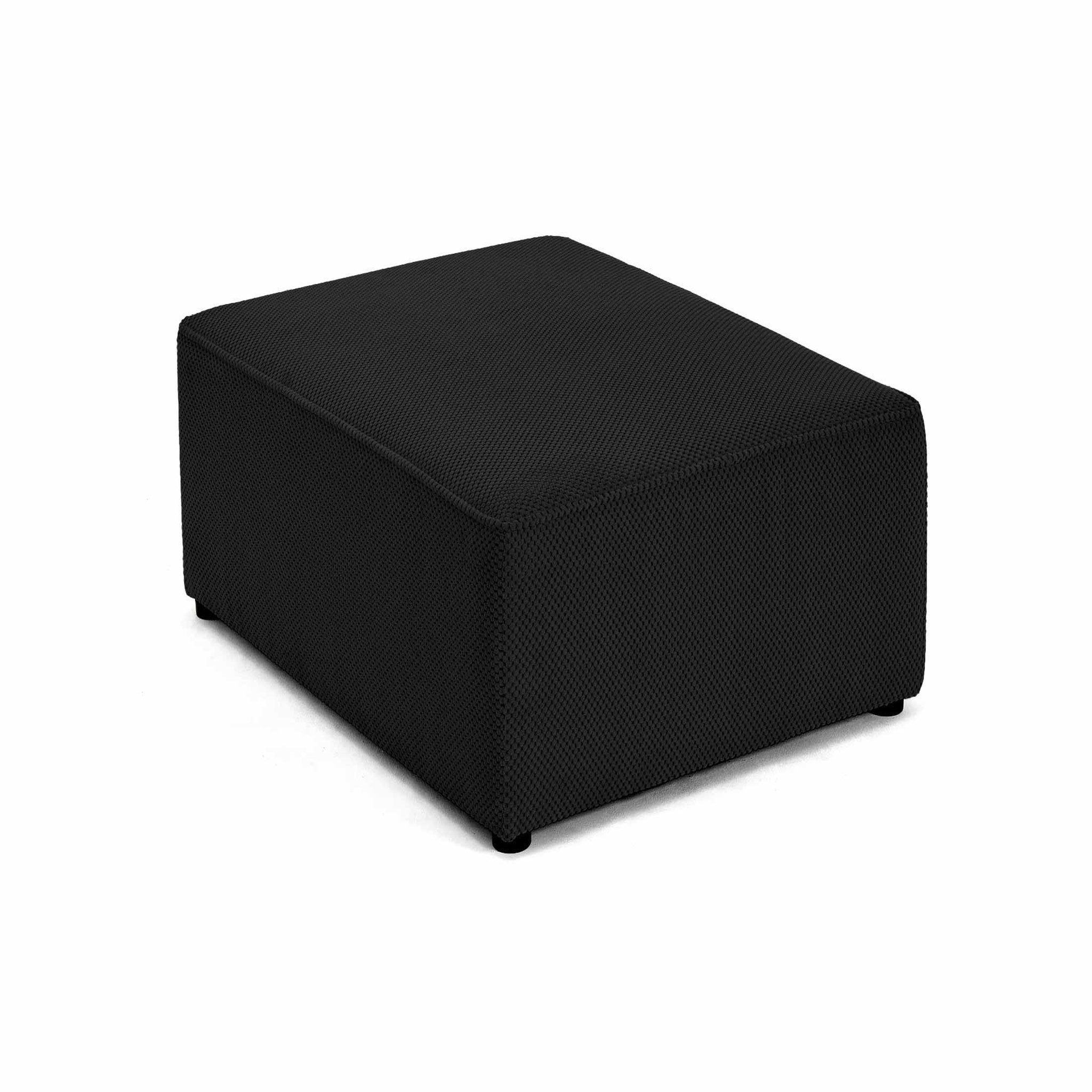 Voir la diapositive 3 : BEST MOBILIER Topaze - pouf - en velours texturé