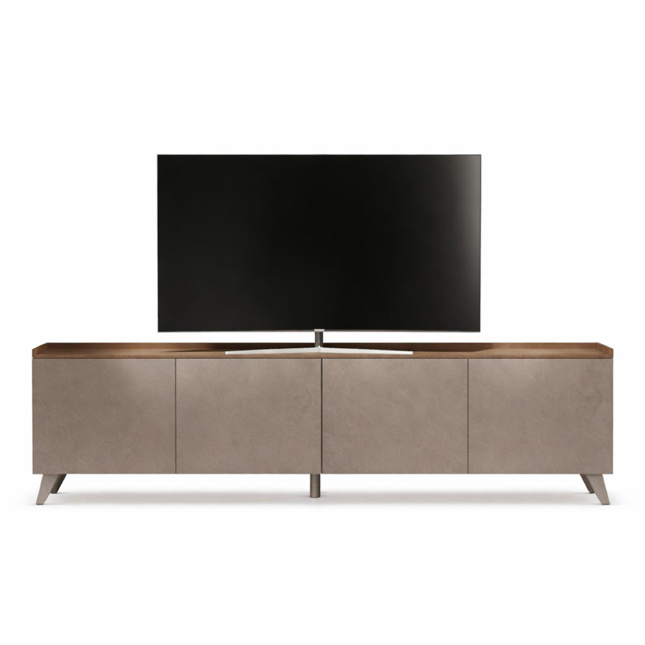 JLC KREATION Meuble tv contemporain 240cm 4 portes radost