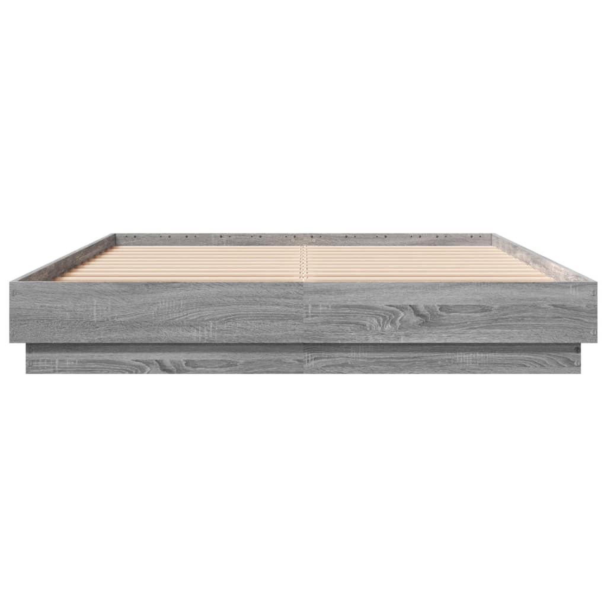 Voir la diapositive 4 : VIDAXL Cadre de lit sans matelas sonoma gris 140x200 cm