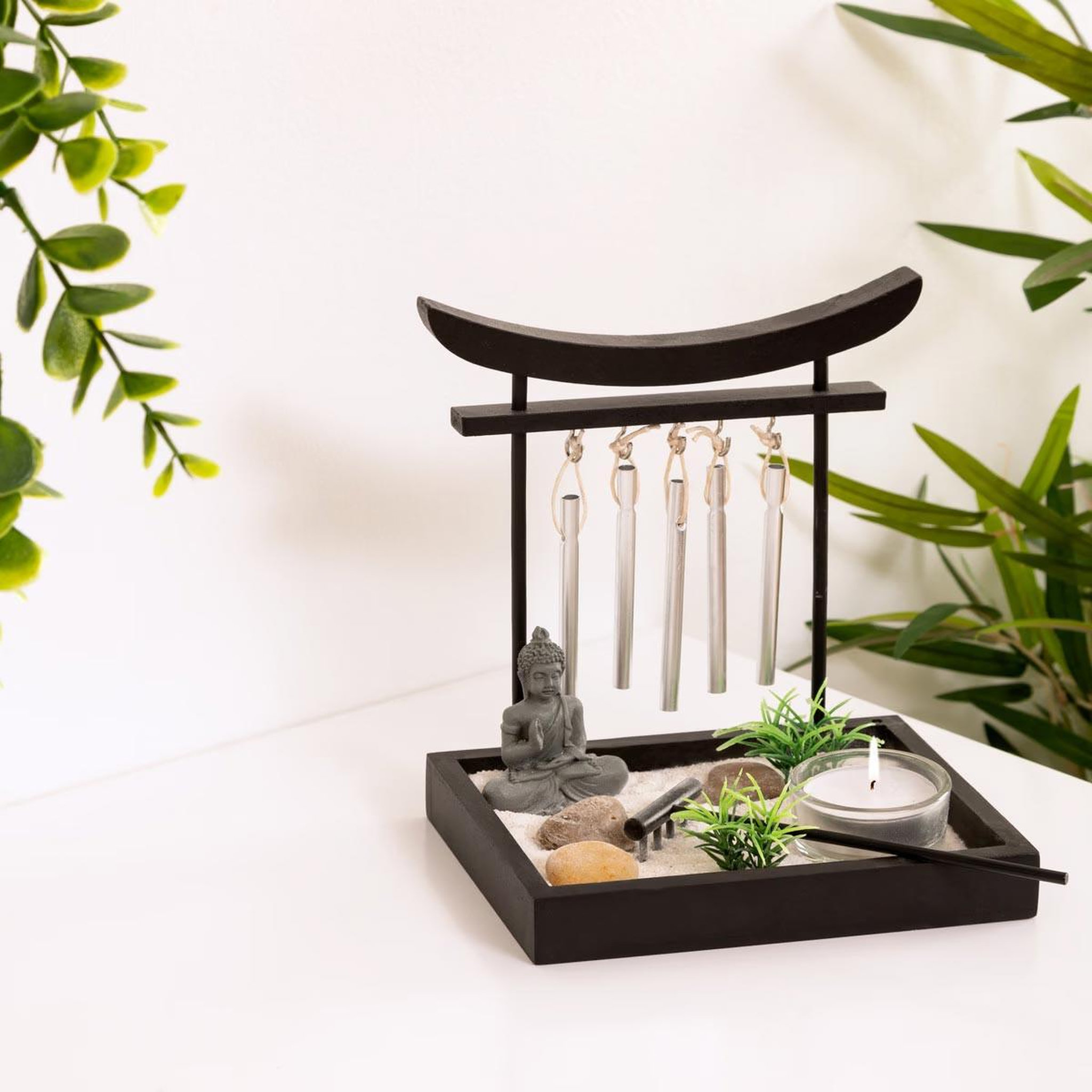 Voir la diapositive 3 : ATMOSPHERA Jardin zen  grelots  16cm noir