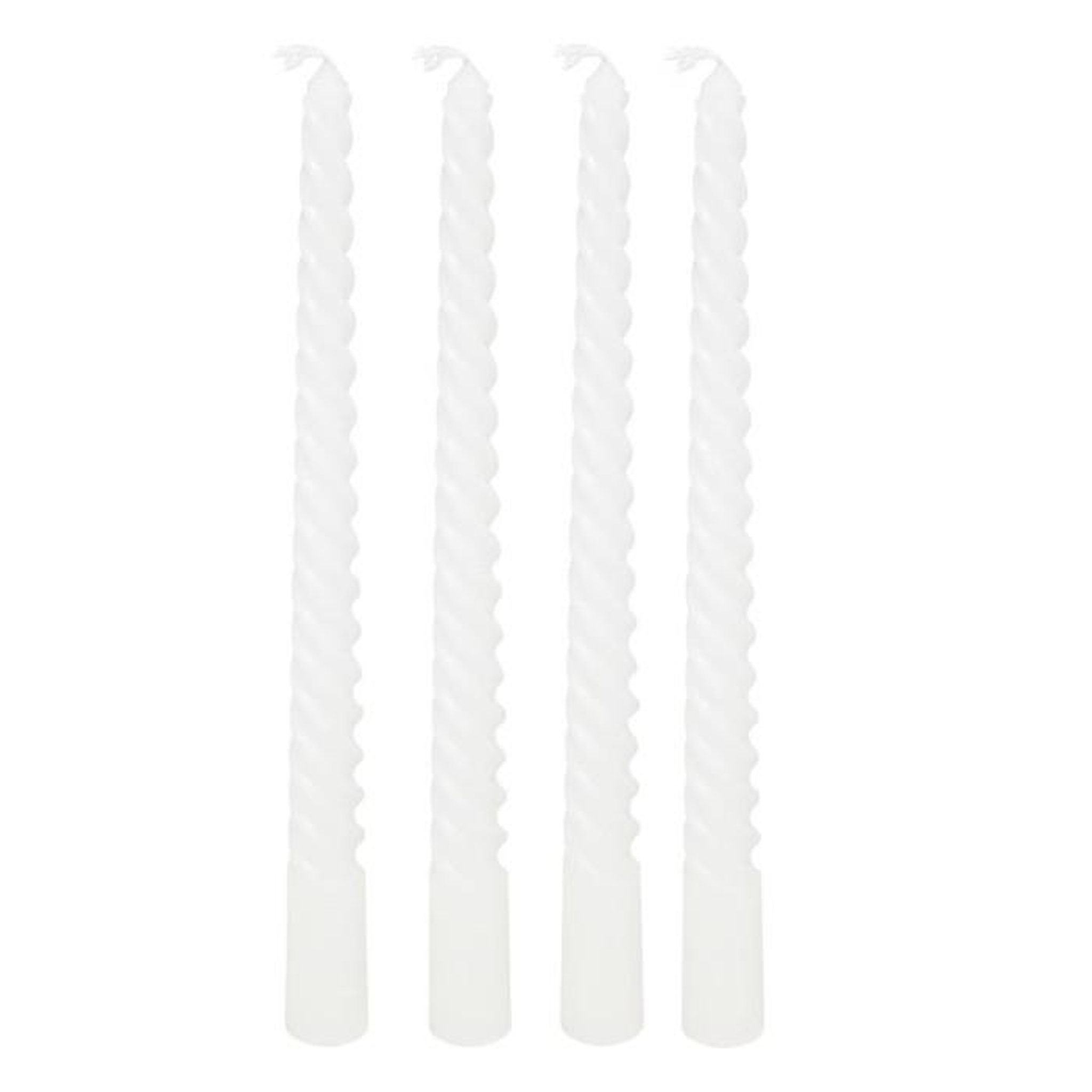 ATMOSPHERA Lot de 4 Bougies Bâton  Hugo  180g Blanc