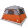 Voir la diapositive 2 : VIDAXL Tente de camping de cabine 4 personnes orange imperméable