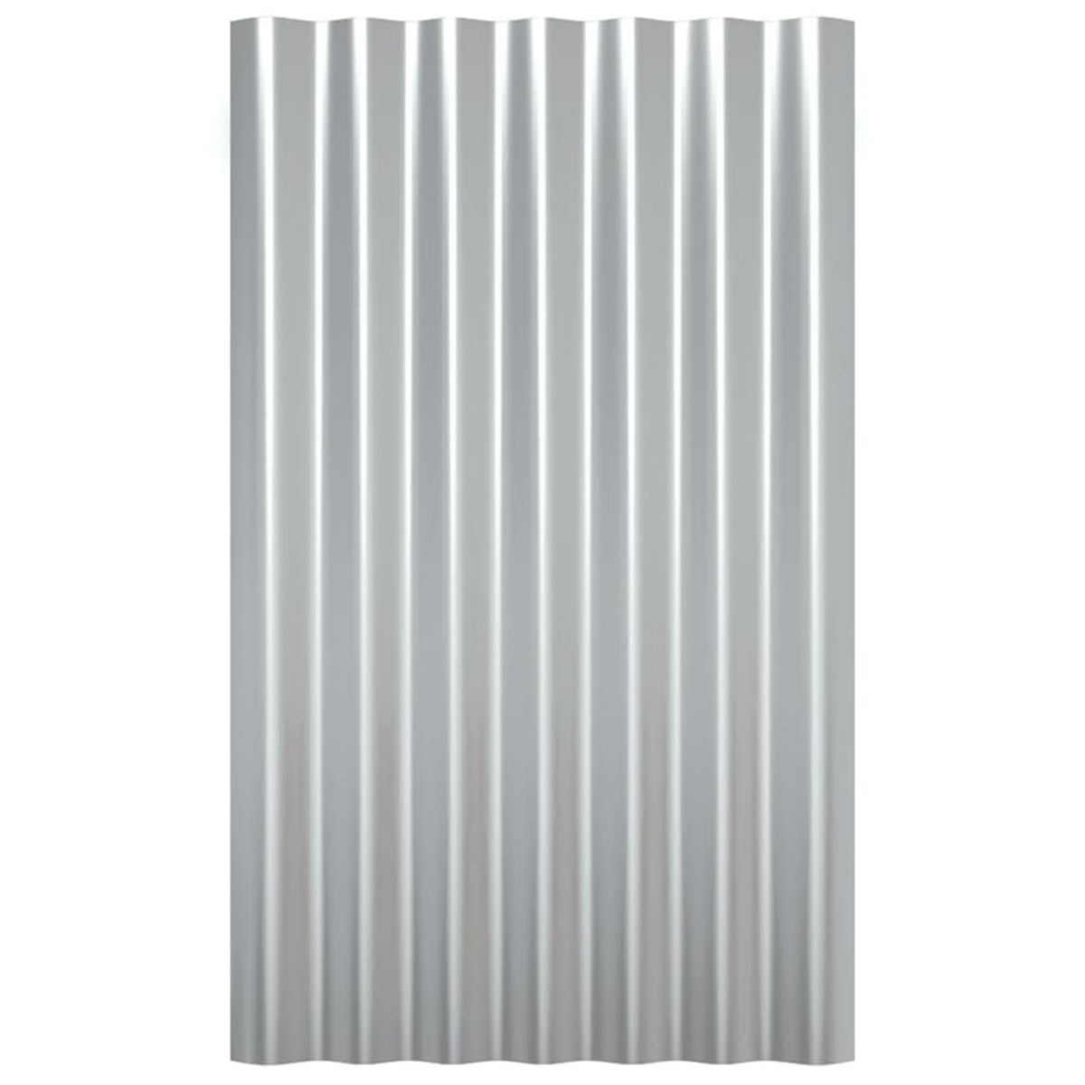 VIDAXL Panneaux de toit 36 pcs Acier enduit de poudre Argente 60x36 cm
