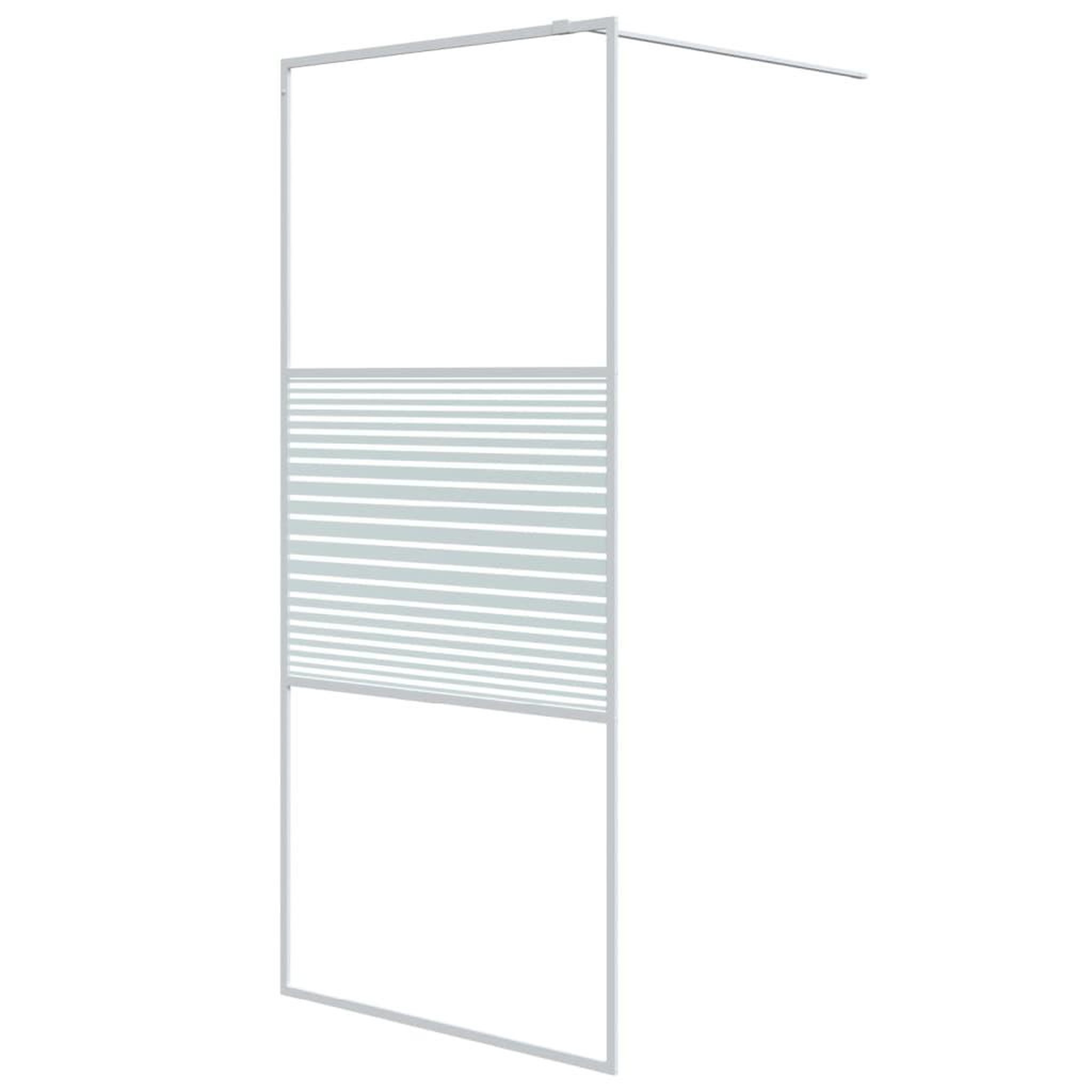 Voir la diapositive 2 : VIDAXL Paroi de douche Blanc 90x195 cm Verre ESG transparent