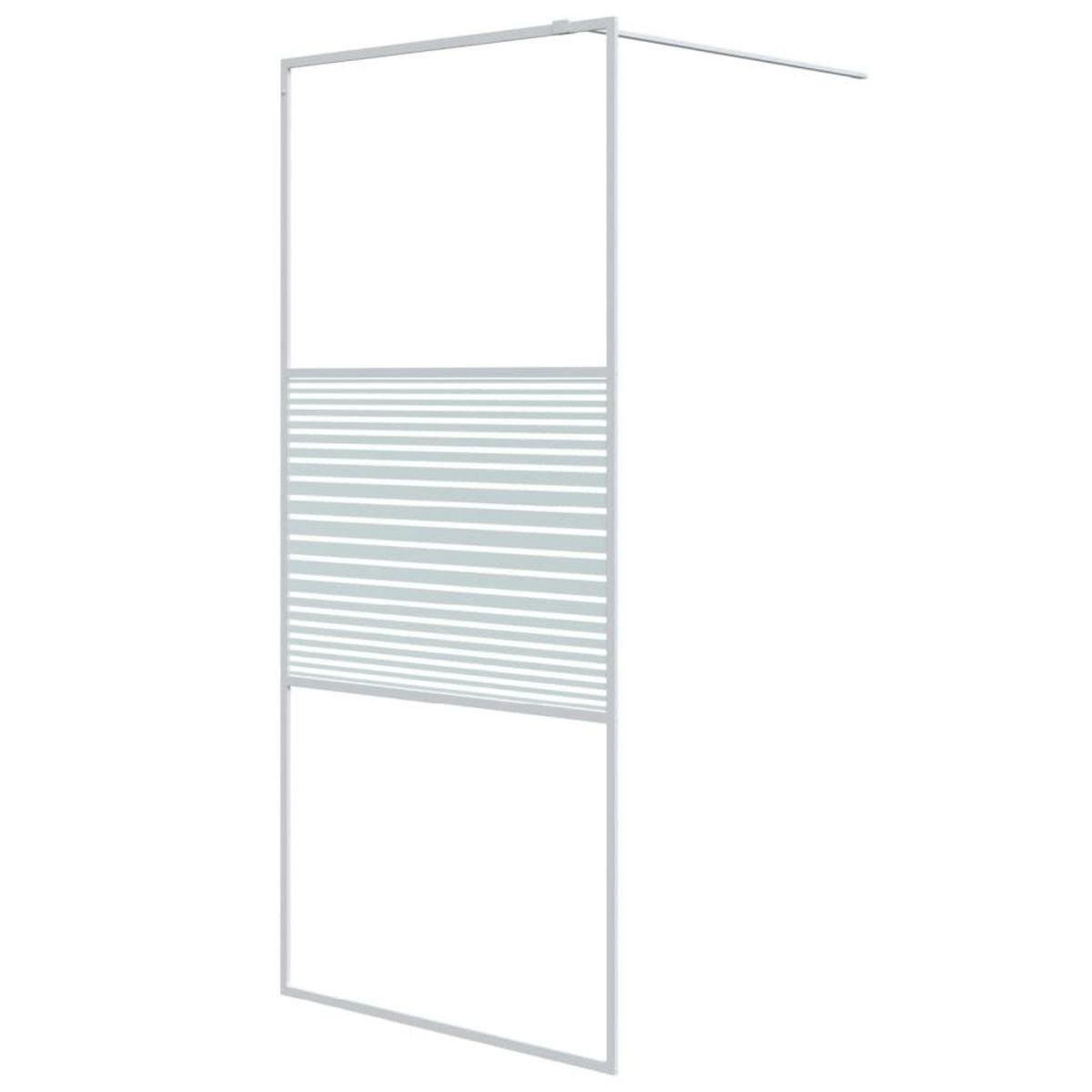 VIDAXL Paroi de douche Blanc 90x195 cm Verre ESG transparent