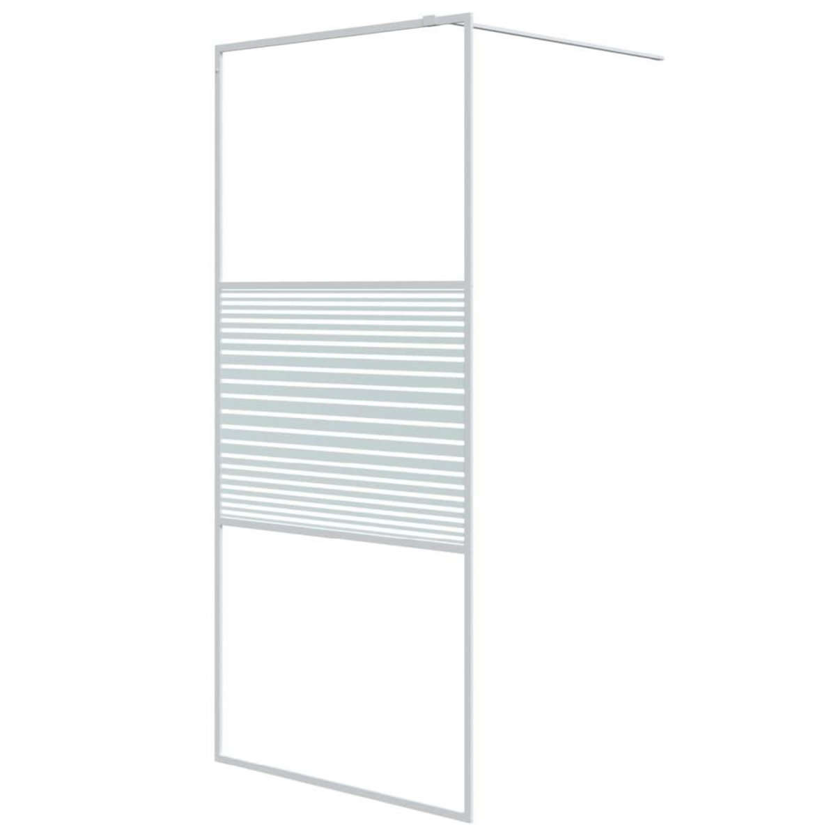 VIDAXL Paroi de douche Blanc 90x195 cm Verre ESG transparent