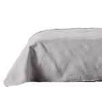 Douceur d'Intérieur Dessus de lit matelassé DEER - Microfibre unie. Coloris disponibles : Gris
