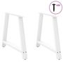 Voir la diapositive 3 : VIDAXL Pieds de table basse forme de A 2 pcs blanc 90x(72-73) cm acier