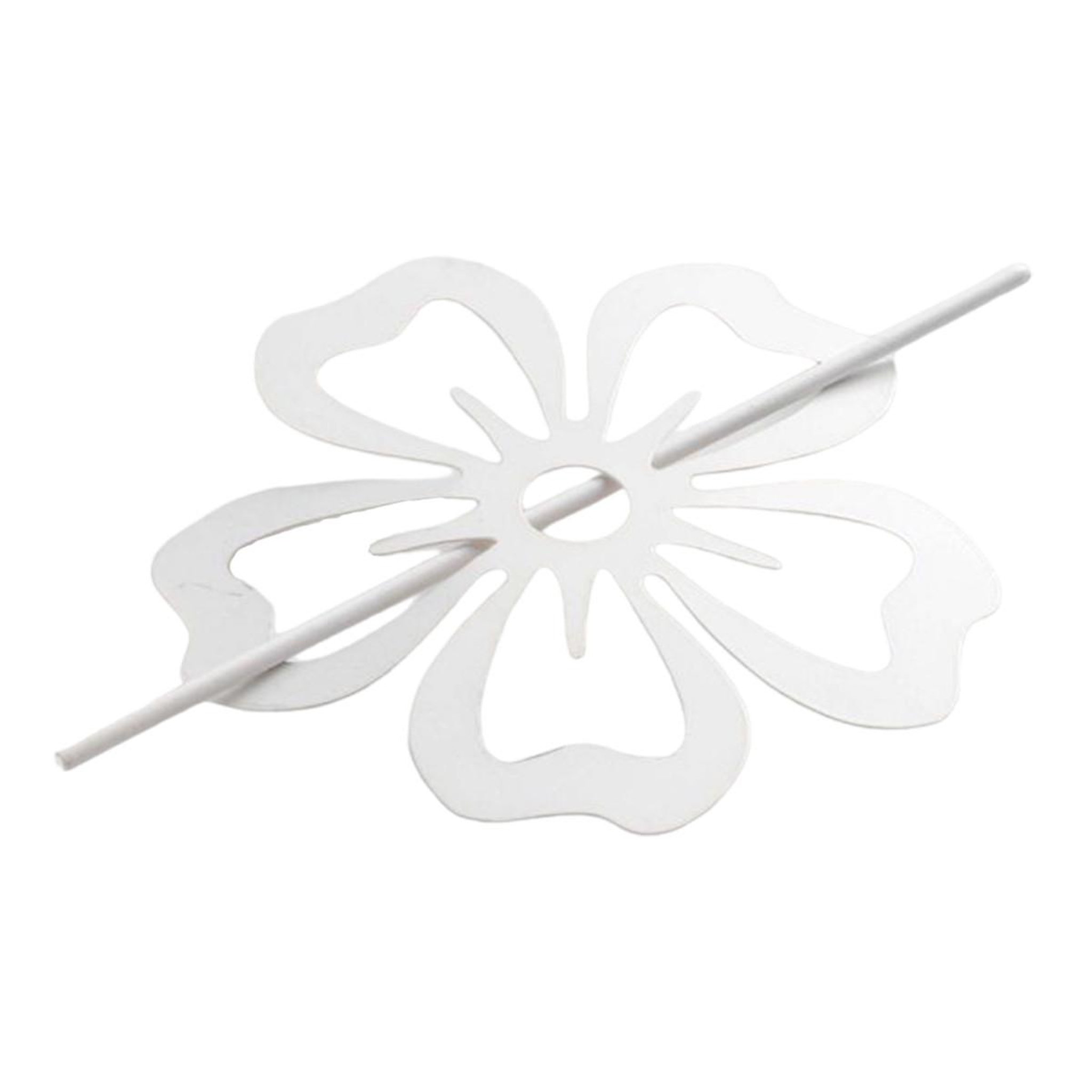 Douceur d'Intérieur Embrasse de rideau broche  pétaly  15cm blanc